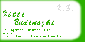 kitti budinszki business card